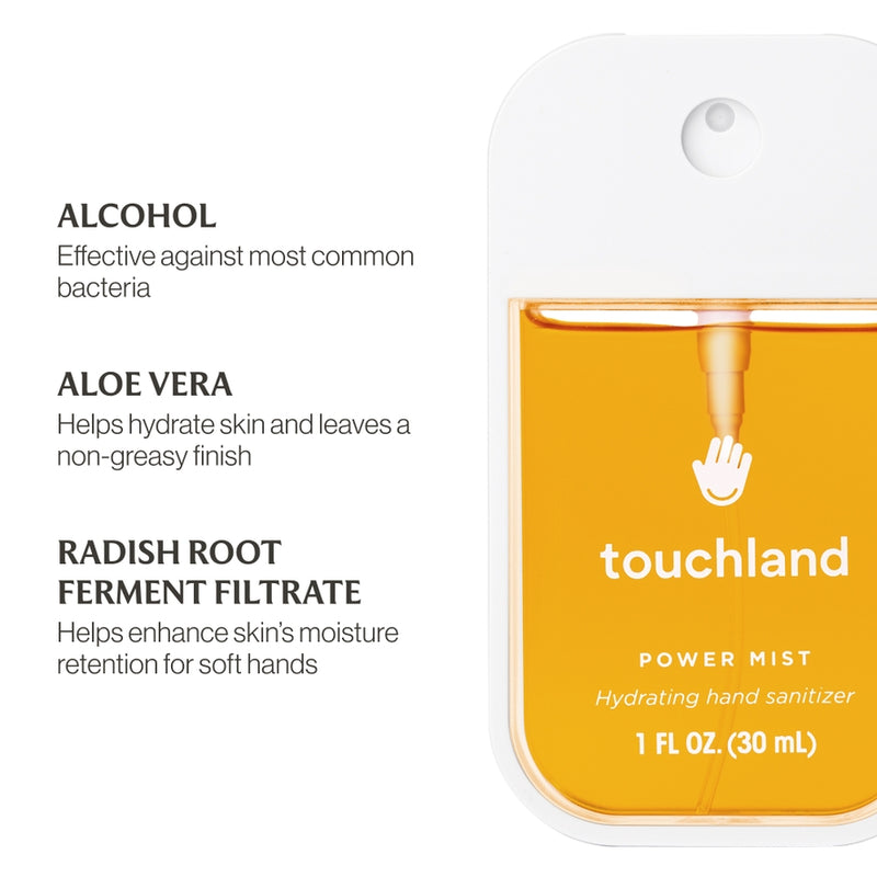 Touchland Citrus Grove Power Mist Hydrating Hand Sanitizer Spray, 30ml