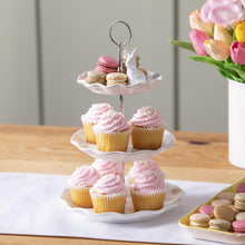 Bunny Blooms Ceramic and Metal Three Tiered Server Bunny