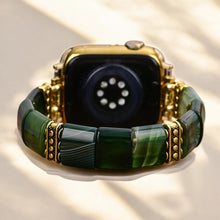 Evergreen Serenity Agate Stretch Apple Watch Strap