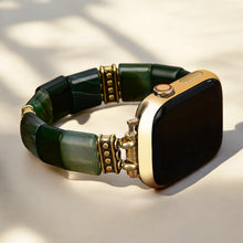 Evergreen Serenity Agate Stretch Apple Watch Strap