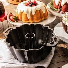 Seasoned Cast Iron Fluted Cake Pan