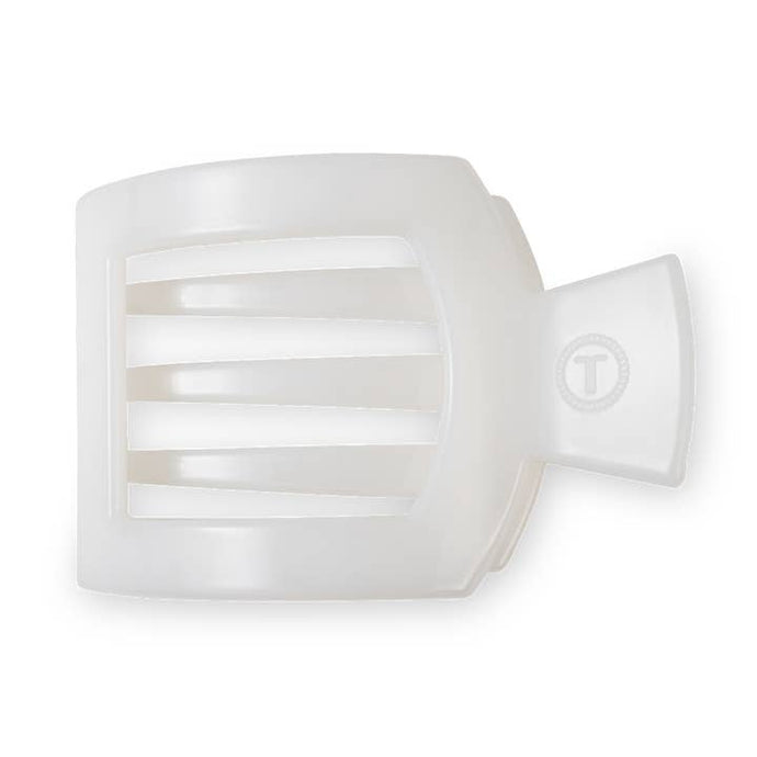 Square Flat Hair Clip | Coconut White