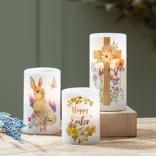 Easter LED Wax Candle Set