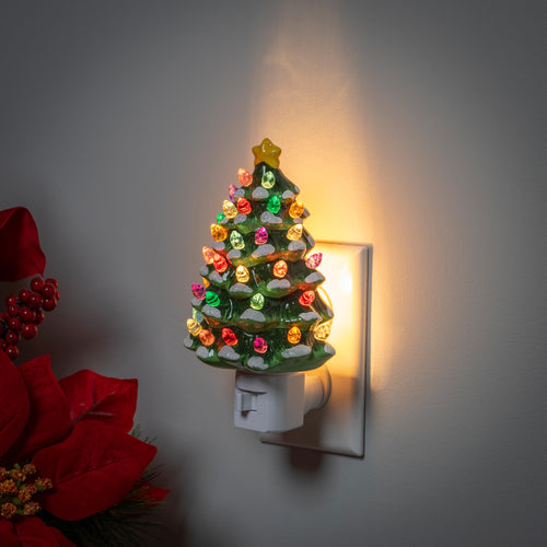 Joyful Traditions Nightlight Ceramic Christmas Tree