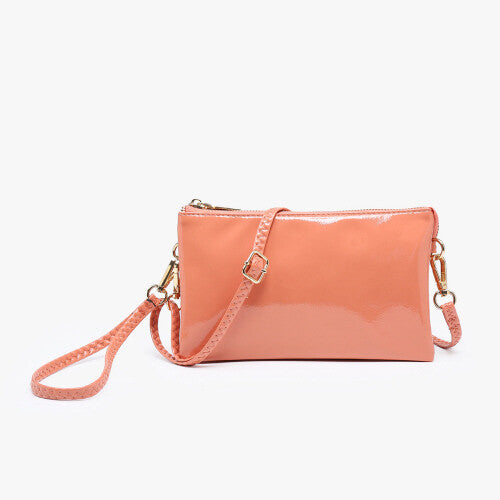 Riley Holographic Crossbody/Wristlet in Coral