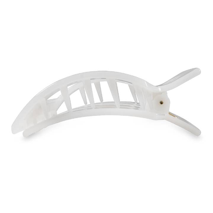 Square Flat Hair Clip | Coconut White