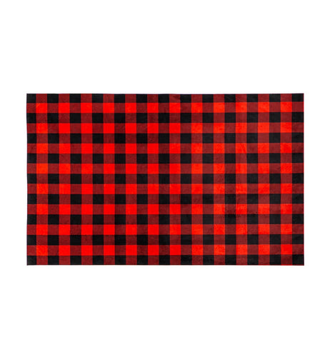 Red And Black Buffalo Check Layering Mat
