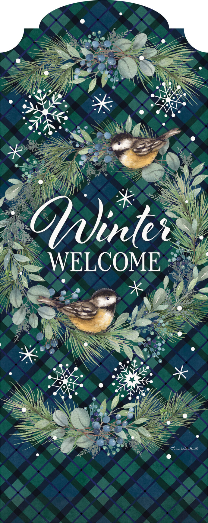 YarDecor-Chickadee Wreath