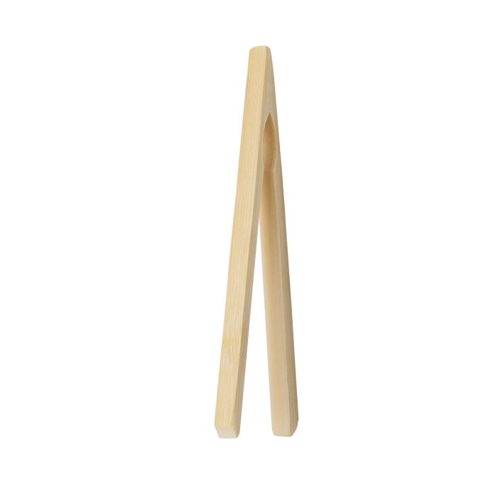 HIC Kitchen Toast Tongs, Bamboo, 6.5in