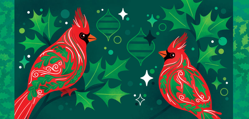 Decorated Cardinal Sassafras Switch Mat