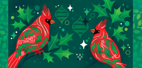 Decorated Cardinal Sassafras Switch Mat