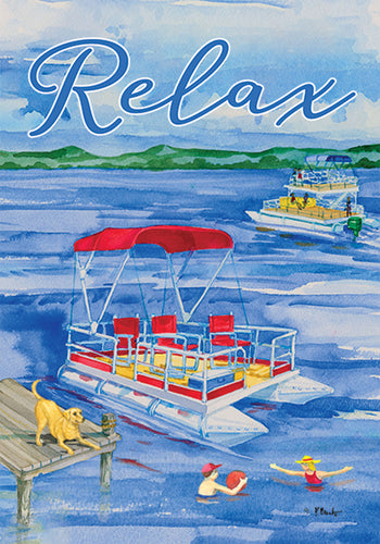 Garden Flag-Pontoon Boat