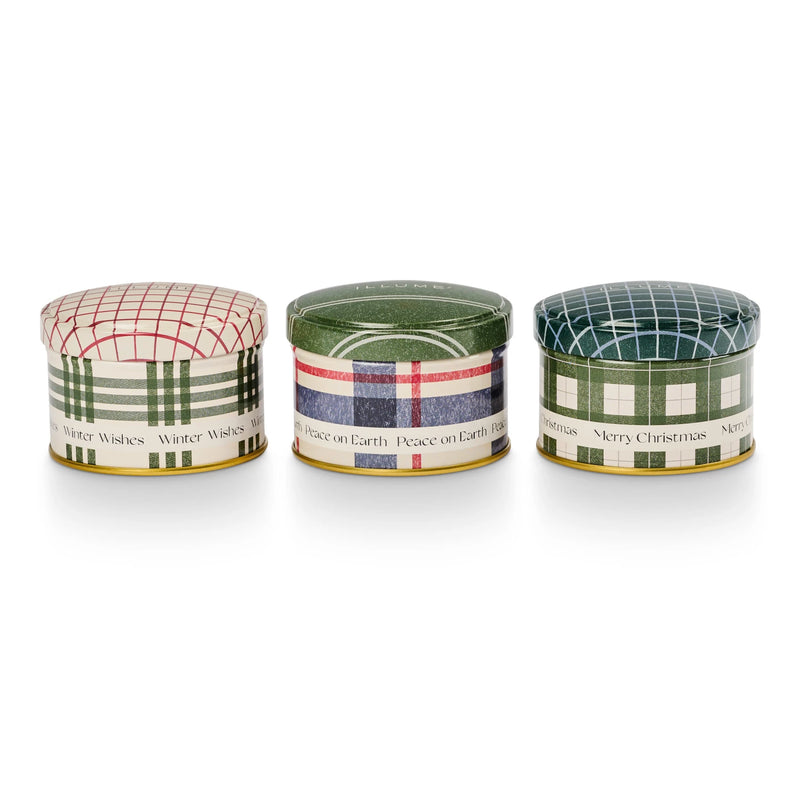 Balsam & Cedar Noble Holiday Tin Trio Gift Candle Set