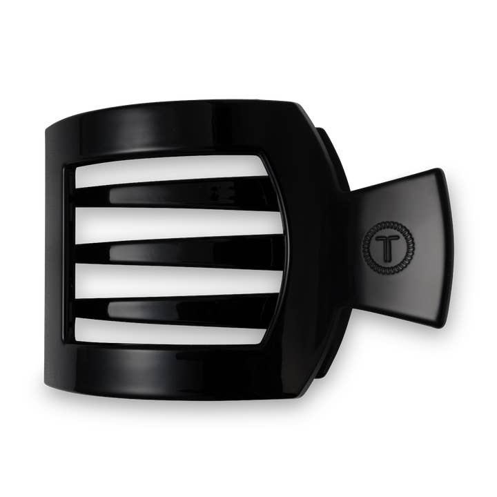 Square Flat Hair Clip | Jet Black