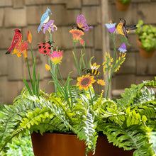 Painted Pollinators Metal Plant Pick, 18"