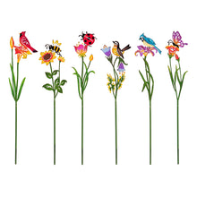 Painted Pollinators Metal Plant Pick, 18"