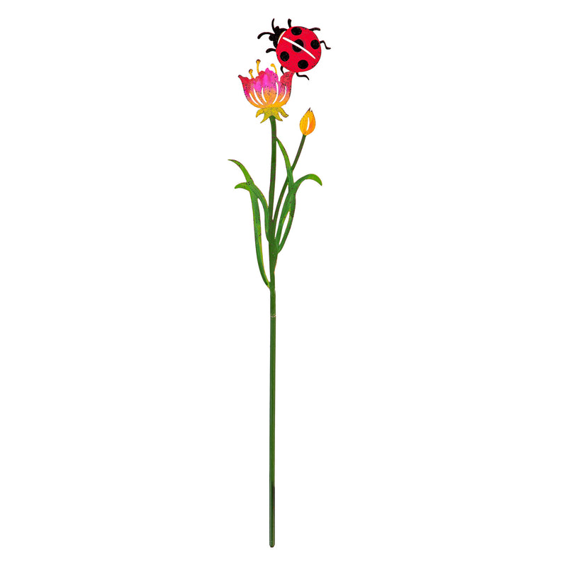 Painted Pollinators Metal Plant Pick, 18"