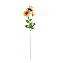 Painted Pollinators Metal Plant Pick, 18"