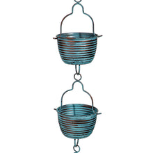 Blue Rustic Bucket Rain Chain, 72" H