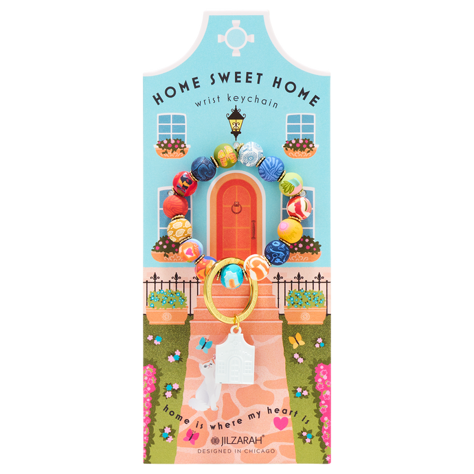 Happy Place Home Sweet Home Wrist Keychain