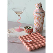6-1/2" Square Ceramic Hobnail Trivet/Tray