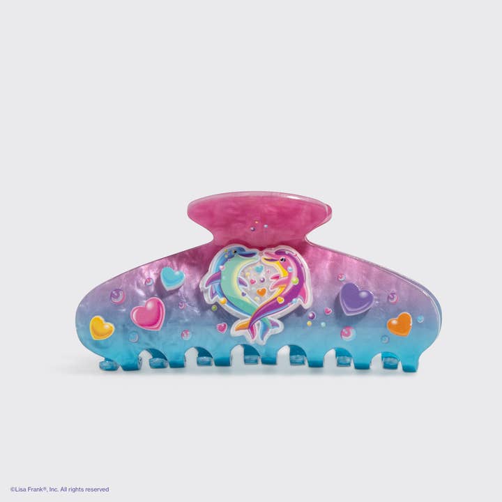 Lisa Frank X Kitsch Glitter Claw Clip in Dancing Dolphins™