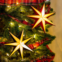 Joyful Traditions Hanging Decor Paper LED Foldable Star with Velvet - Red