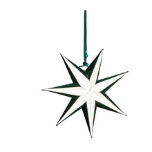 Joyful Traditions Hanging Decor Paper LED Foldable Star with Velvet - Green