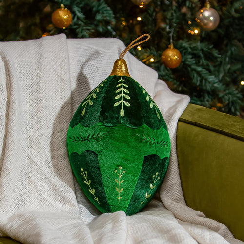 Shades of Green Throw Pillow Ornament Shaped Pillow, 8.25