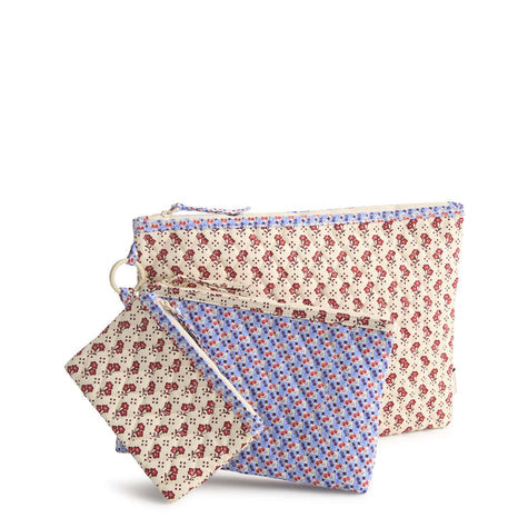 3 Pouch Organizer Set Rachel Ditsy in Premium Cotton