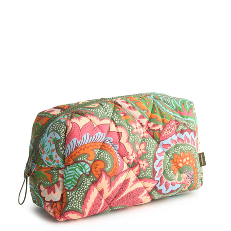 Large Cosmetic Bag Leaf Me Not Paisley in Featherweight