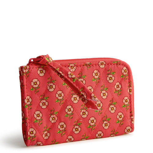 Zip Card Pouch Tiny Poppies in Premium Cotton