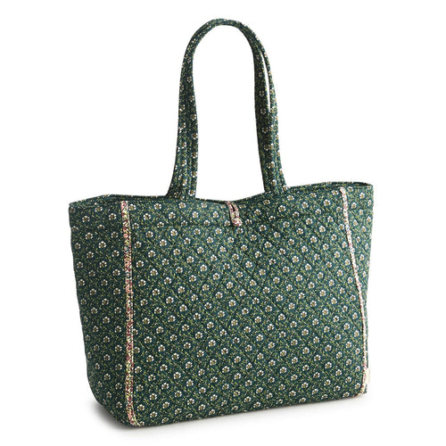 Hathaway Tote Bag Mistletoe lattice in Premium cotton