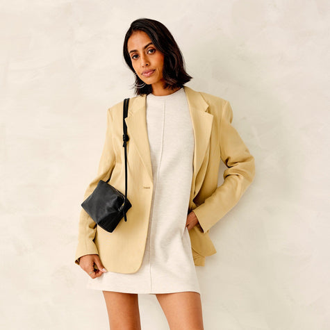 Blake Crossbody Moonless Night in Leather