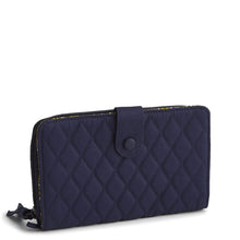 Large Tab Wallet Peacoat in Premium Cotton