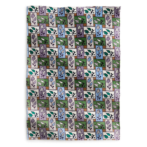 Plush Throw Blanket Ribbon Plaid Neutral in Fleece