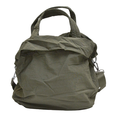 Nylon Shoulder Tote Olive