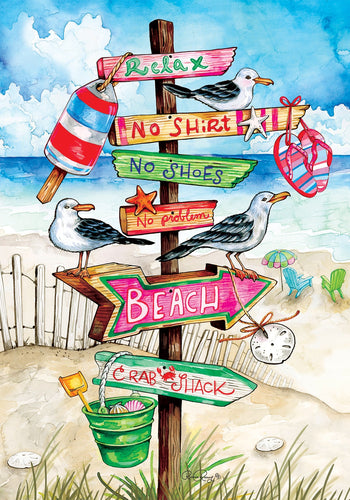 Beach Signs-Garden Flag
