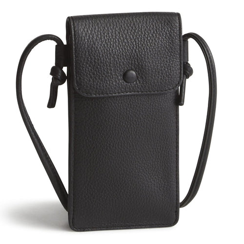 Phone Case Crossbody Moonless Night in Leather