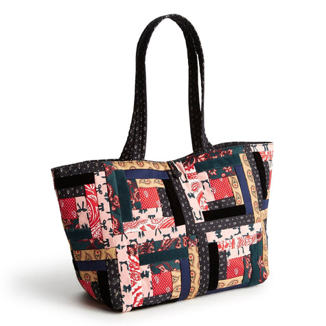 Small Hathaway Tote Bag - Paisley key patchwork