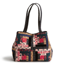 Small Hathaway Tote Bag - Paisley key patchwork