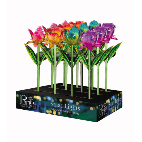 Mini Solar Tulip Stake - Purple Tulip