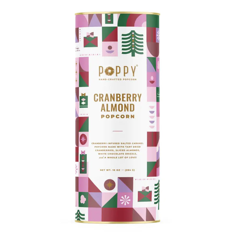 Cranberry Almond Cylinder Holiday Popcorn