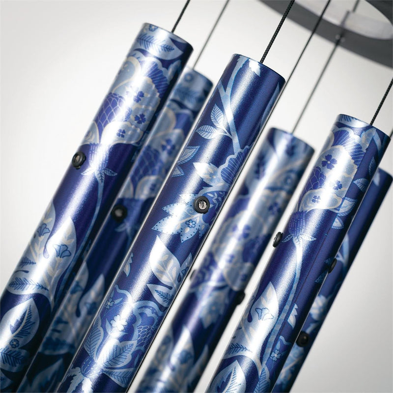 Acrylic Top UV Print Tube Blue Wind Chime