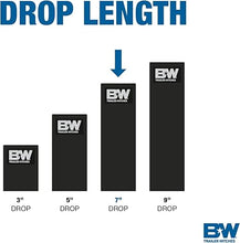 B&W Trailer Hitches Tow & Stow Adjustable Trailer Hitch Ball Mount - Fits 2" Receiver, Tri-Ball (1-7/8" x 2" x 2-5/16"), 7" Drop, 10,000 GTW - TS10049B