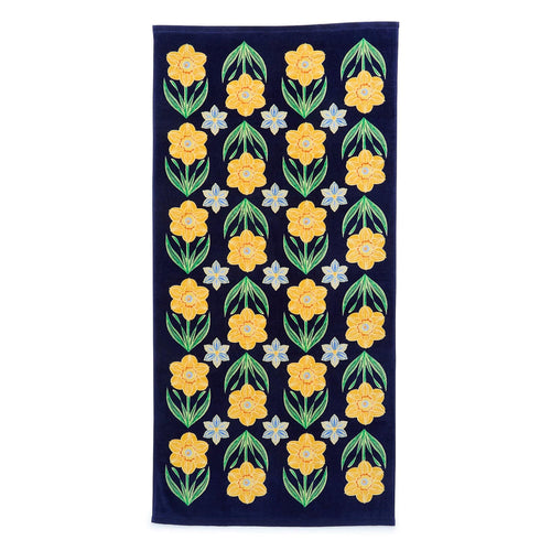 Beach Towel Daffodils in Cotton Looped Terry