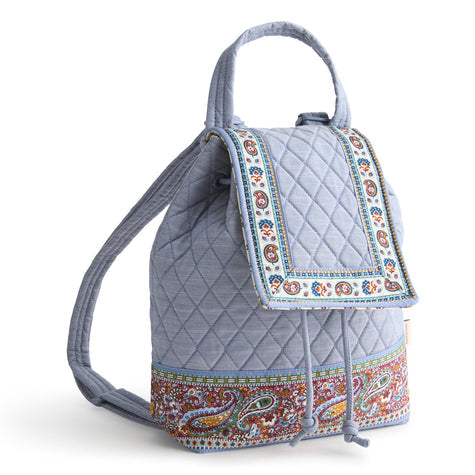 Original Drawstring Backpack Chambray in Premium cotton