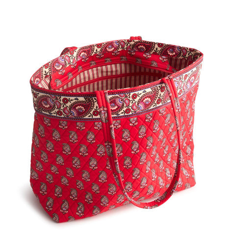 Vera Bradley Original Zip Tote Bag – Flowering Paisley Goji Berry