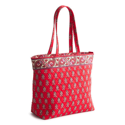 Original Zip Tote Bag Flowering Paisley Goji Berry in Premium cotton