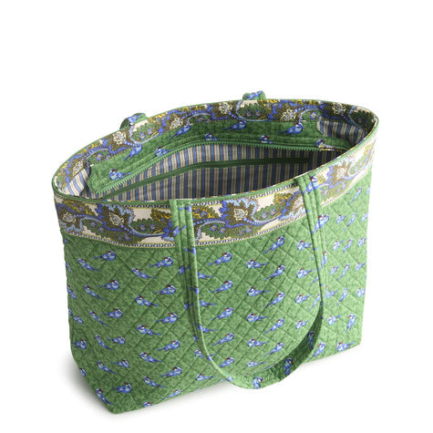 Vera Bradley Original Zip Tote Bag – Green Birds